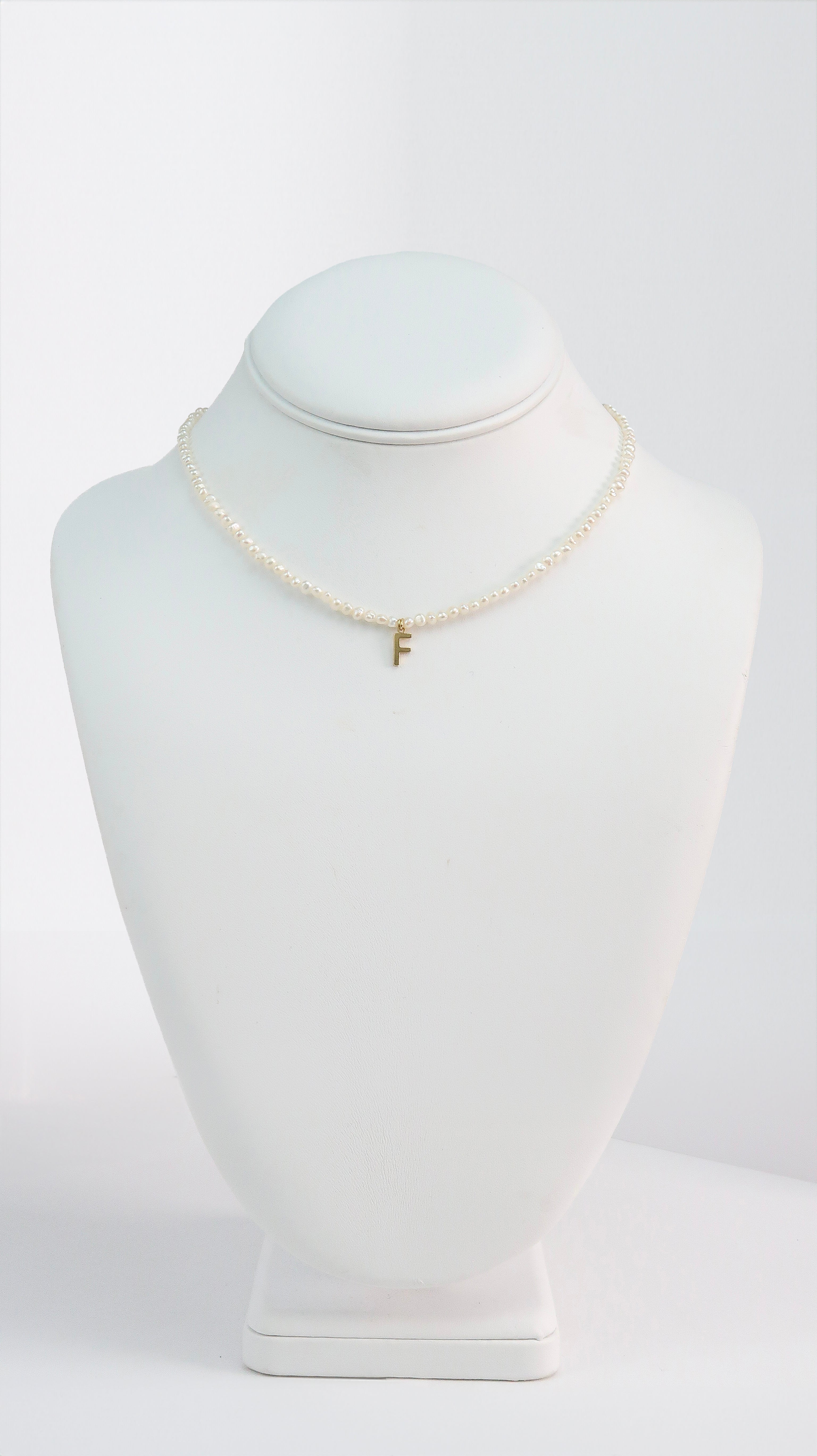 F Necklace with Gold Plated Letter