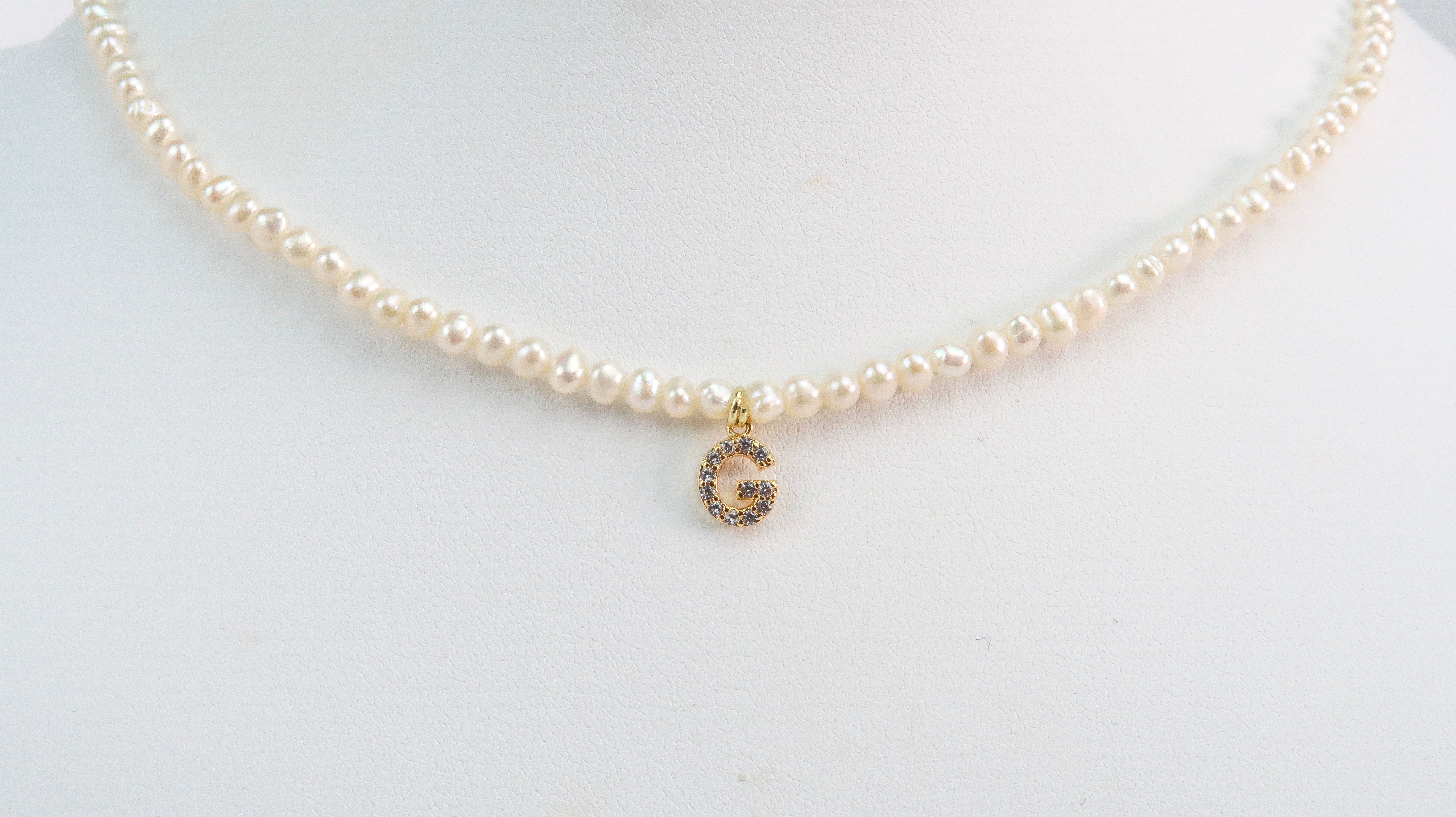 G Necklace with Cubic Letter