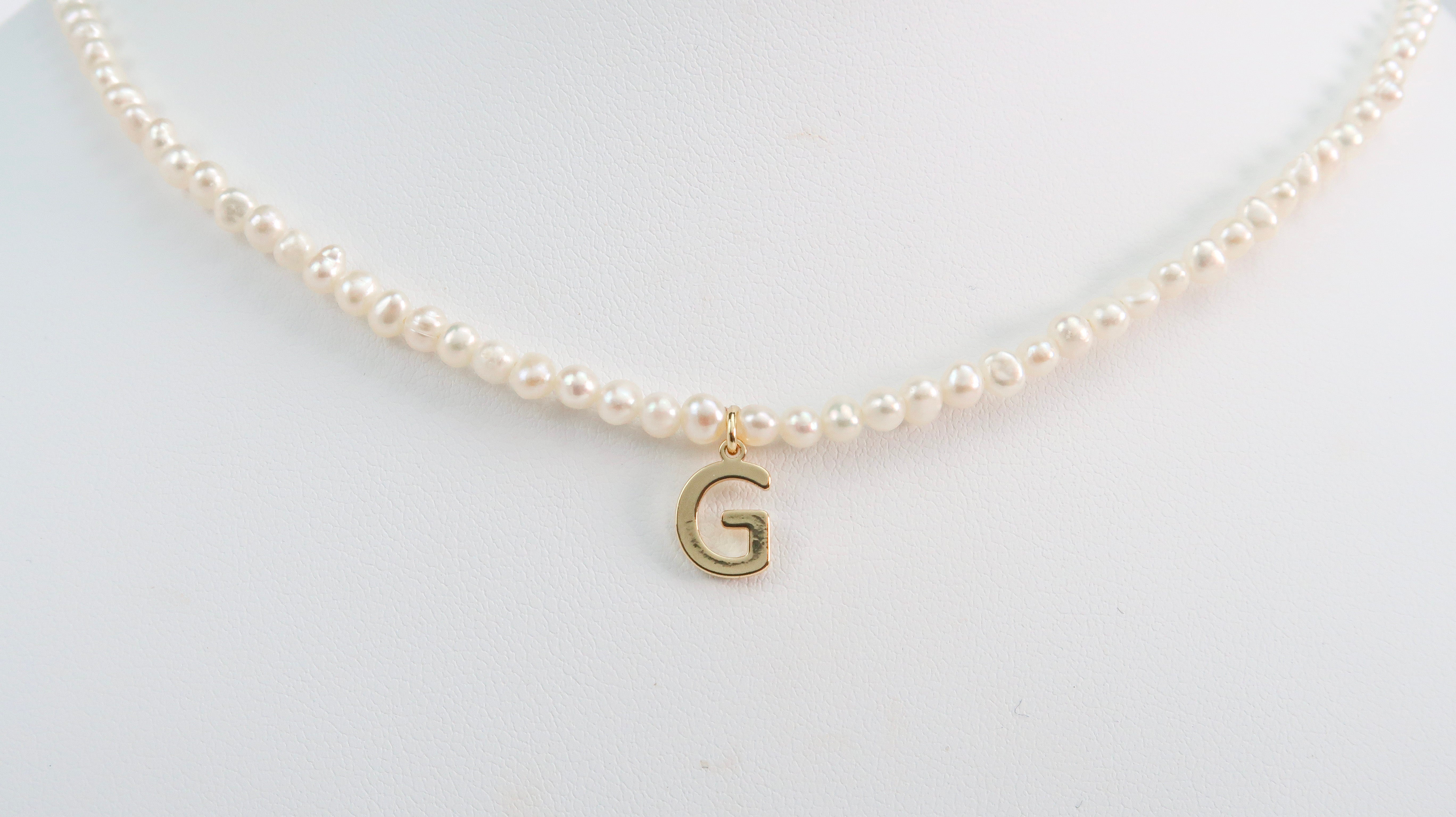 G Necklace with Gold Plated Letter