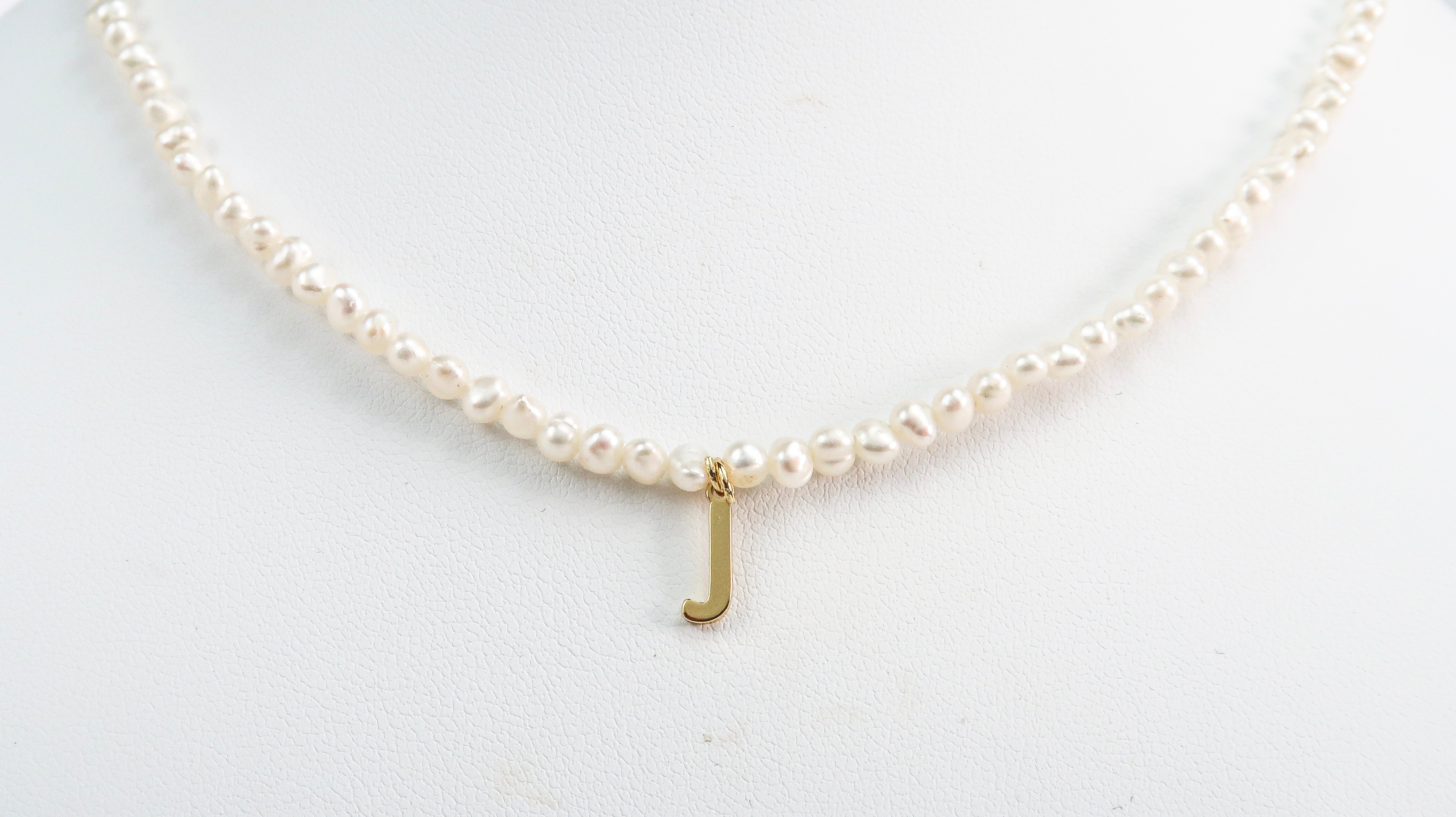 J Necklace with Gold Plated letter