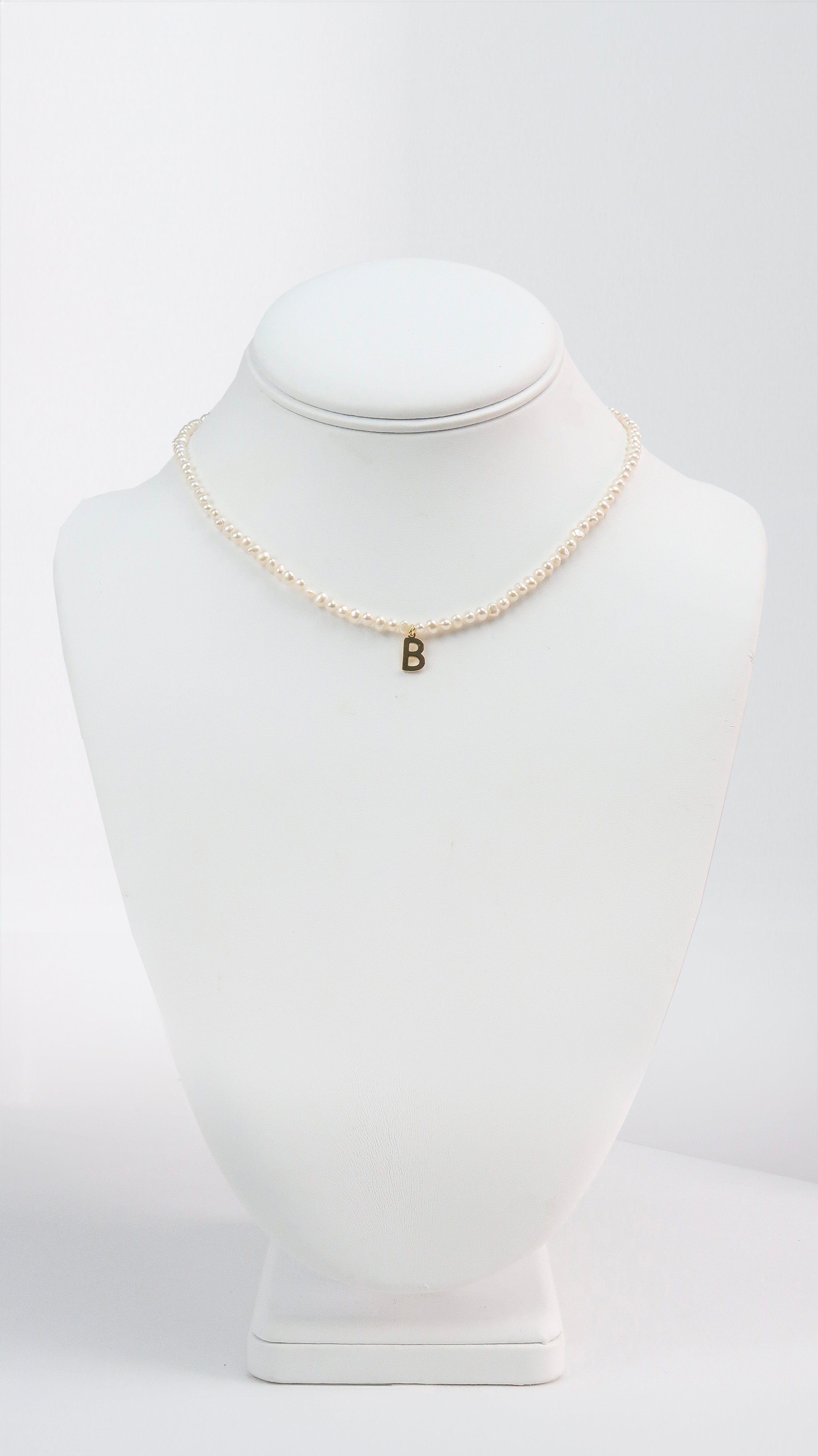 B Necklace with Gold Plated Letter