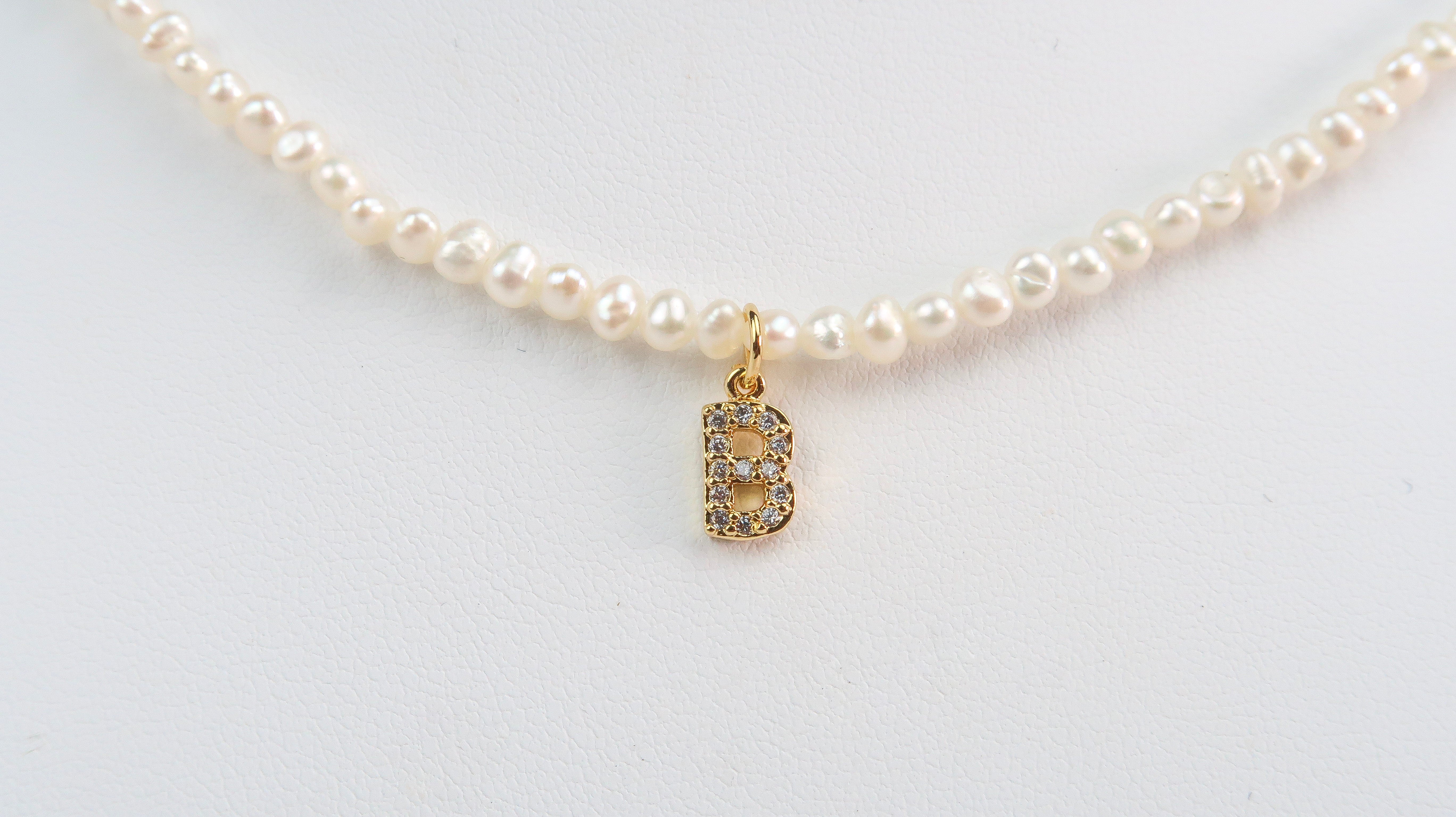 B Necklace with Cubic letter
