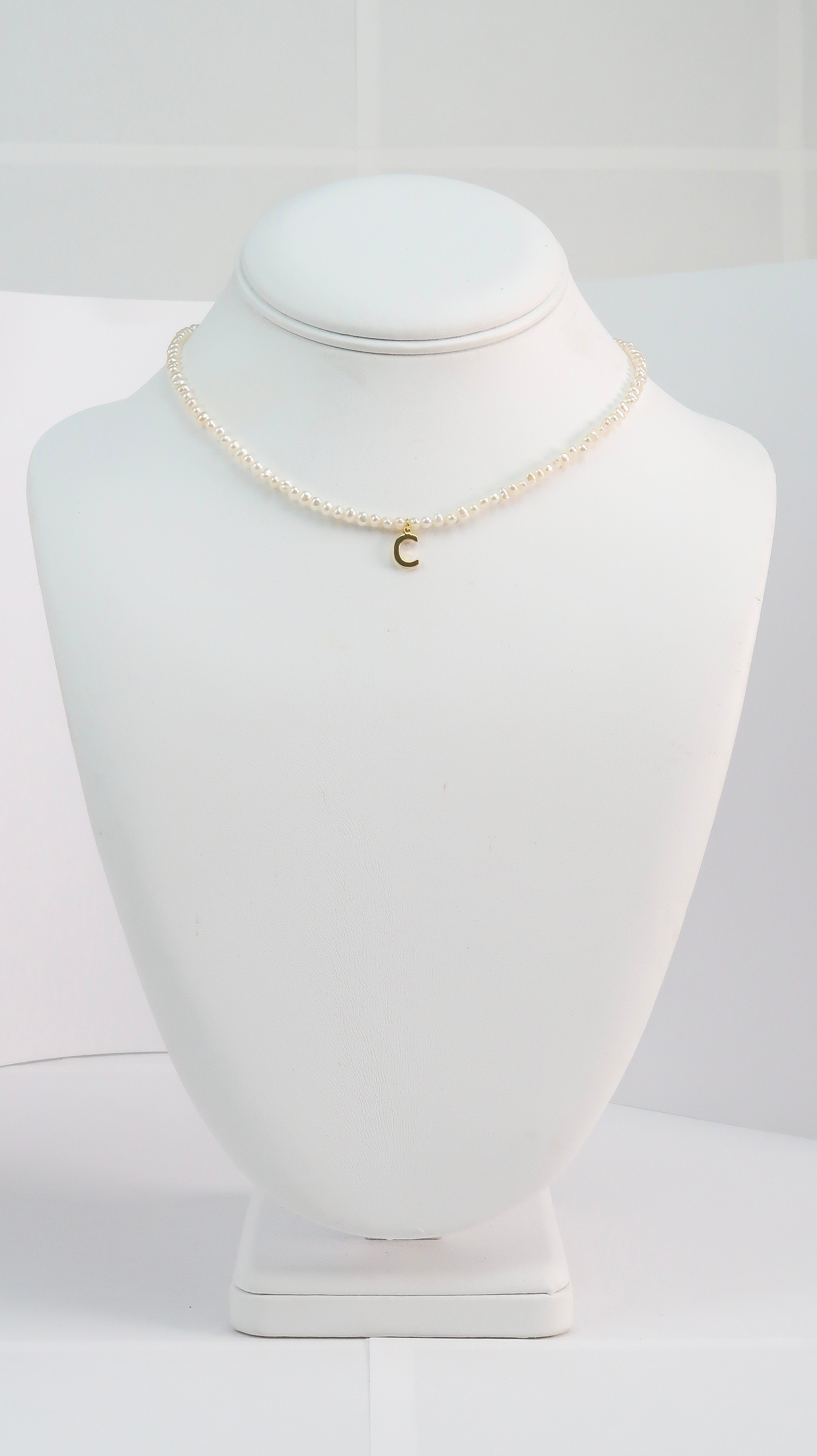 C Necklace with Gold Plated Letter