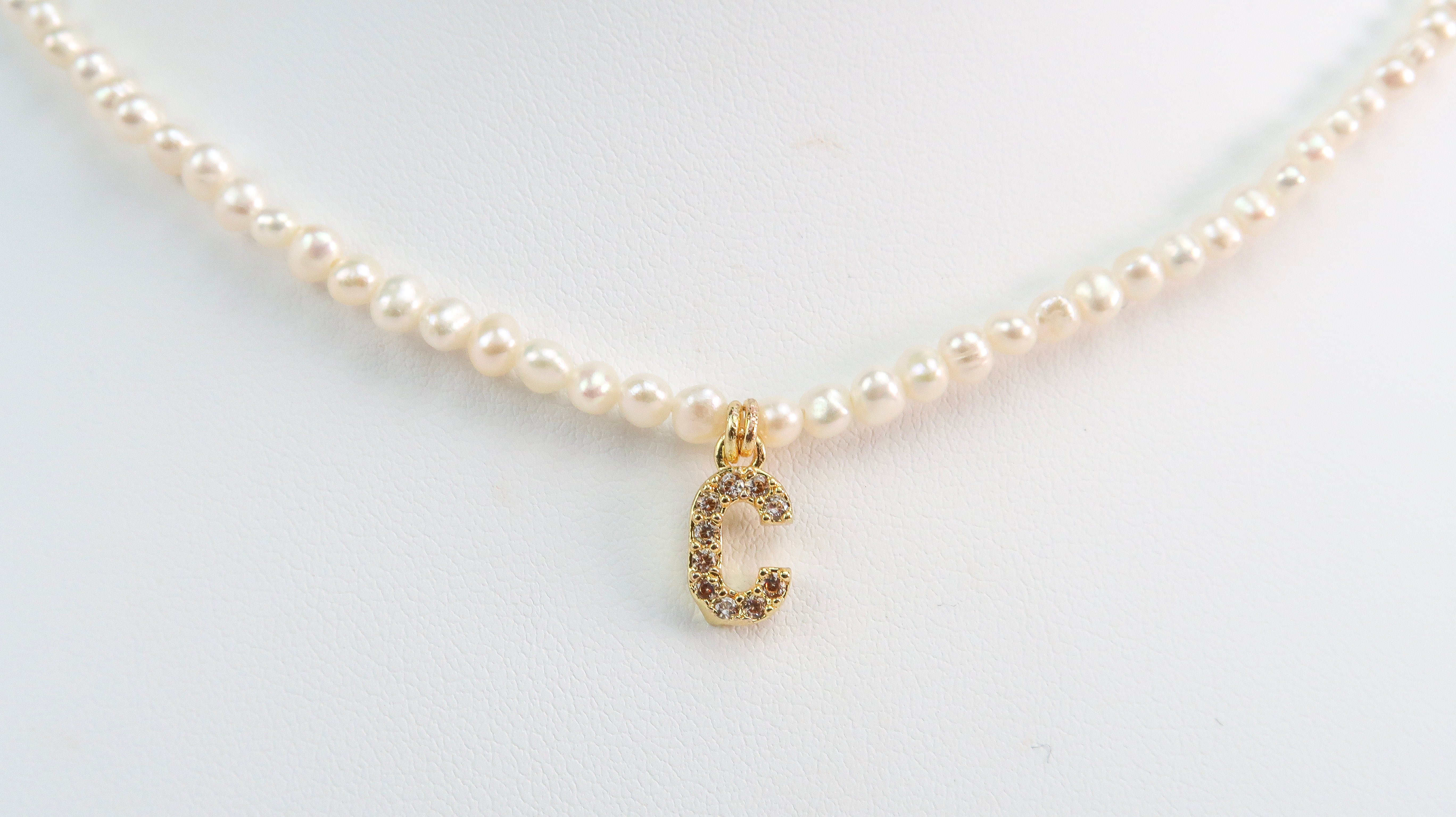 C Necklace with Cubic letter