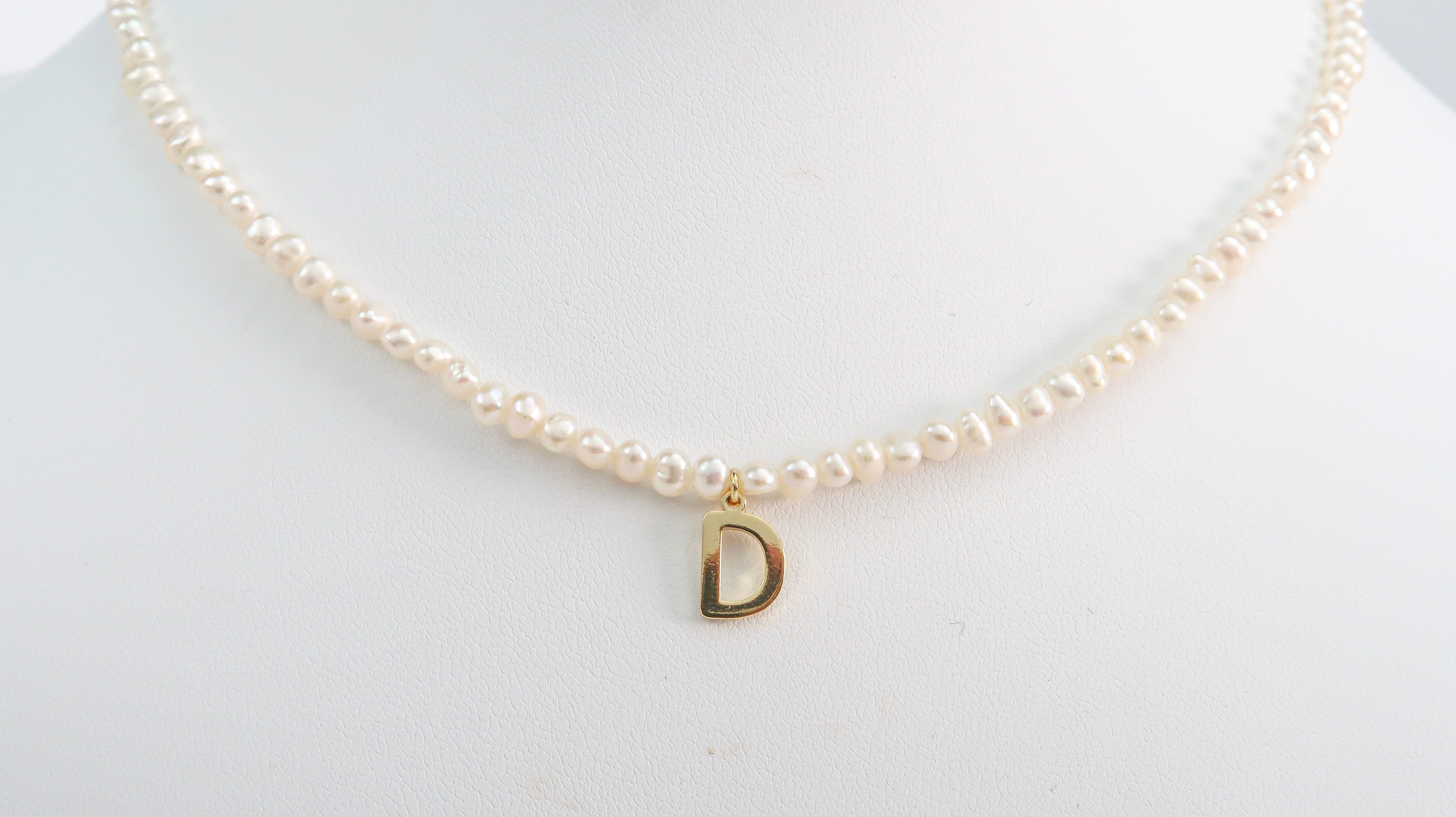 D necklace with Gold Plated Letter