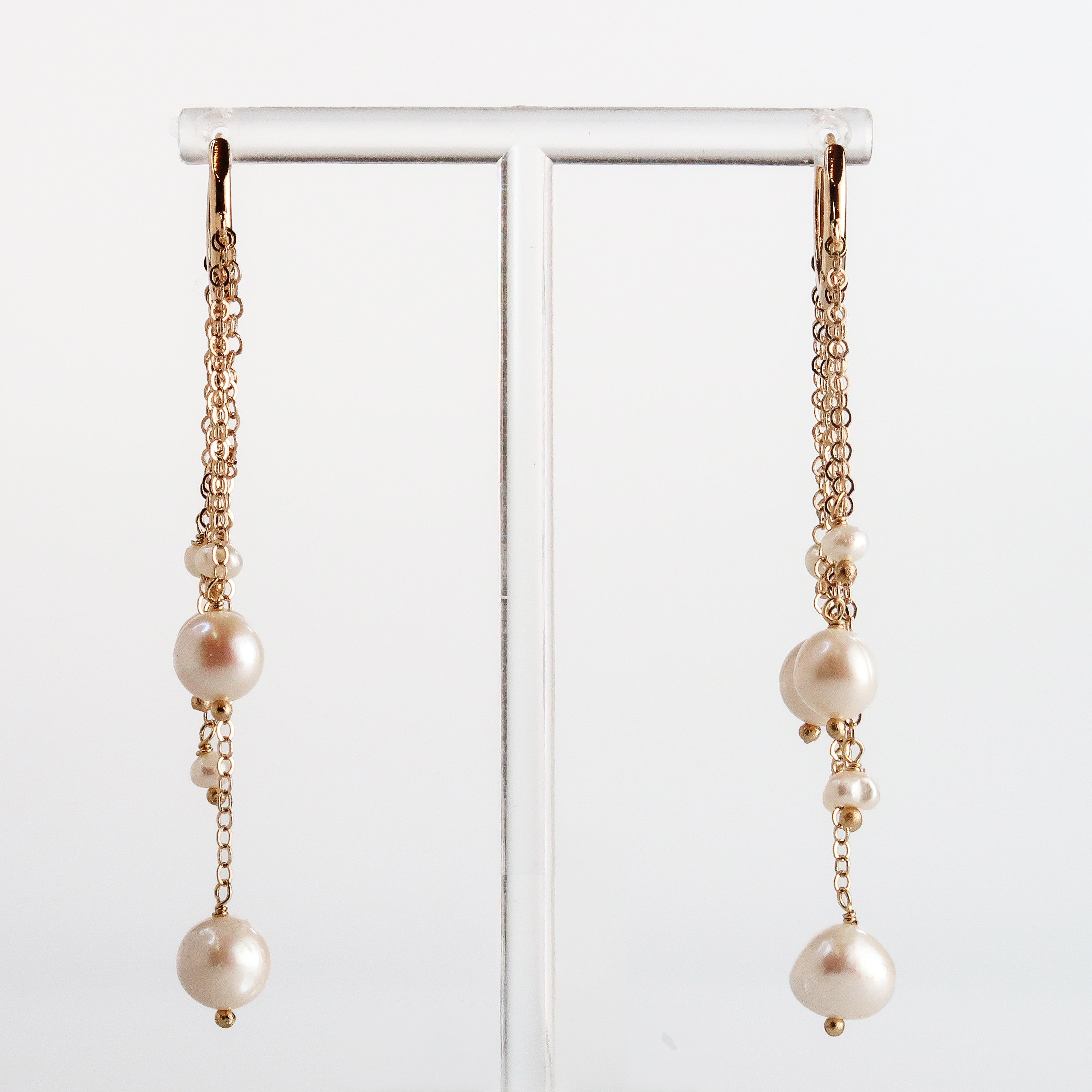 6 Tier Pearl Earring