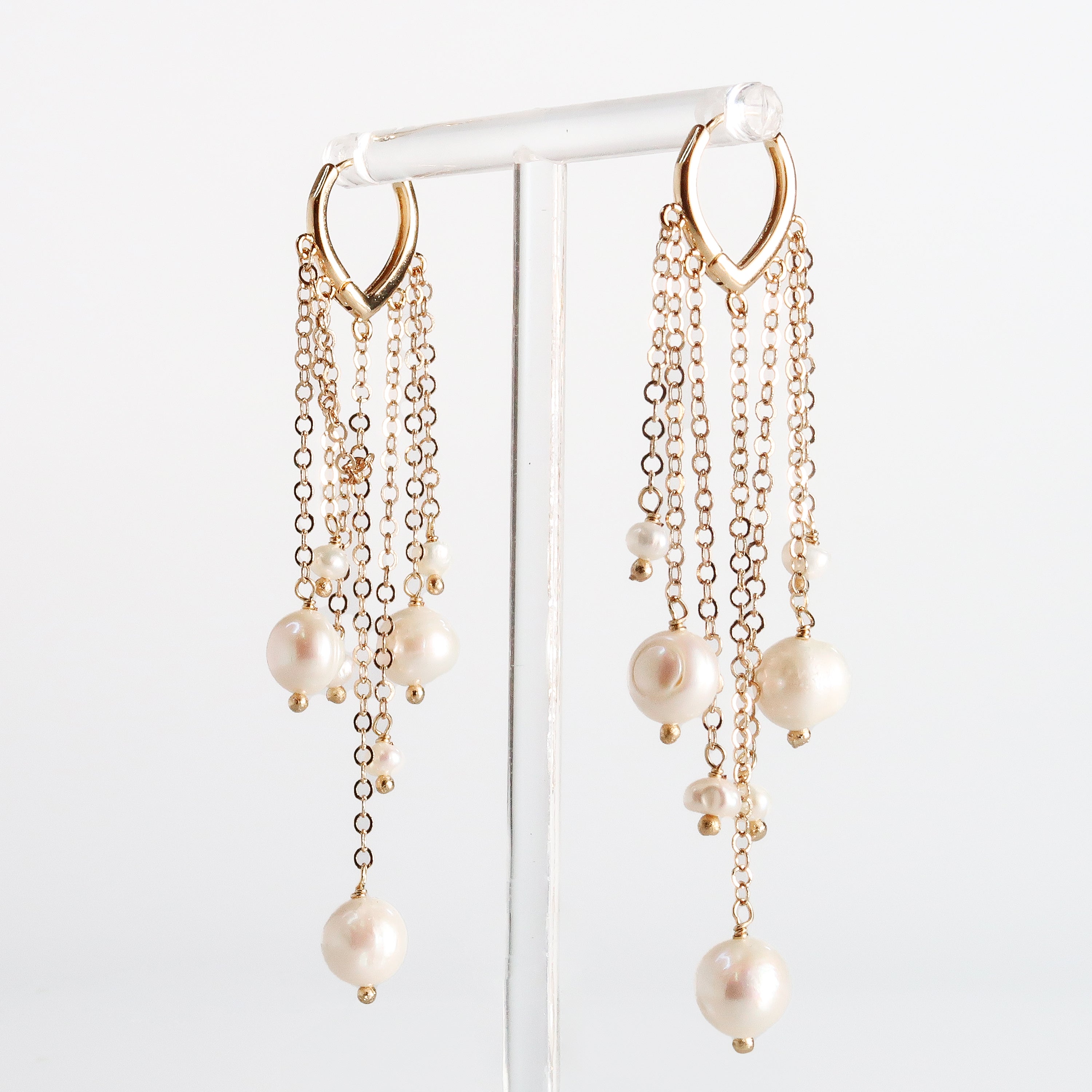 6 Tier Pearl Earring