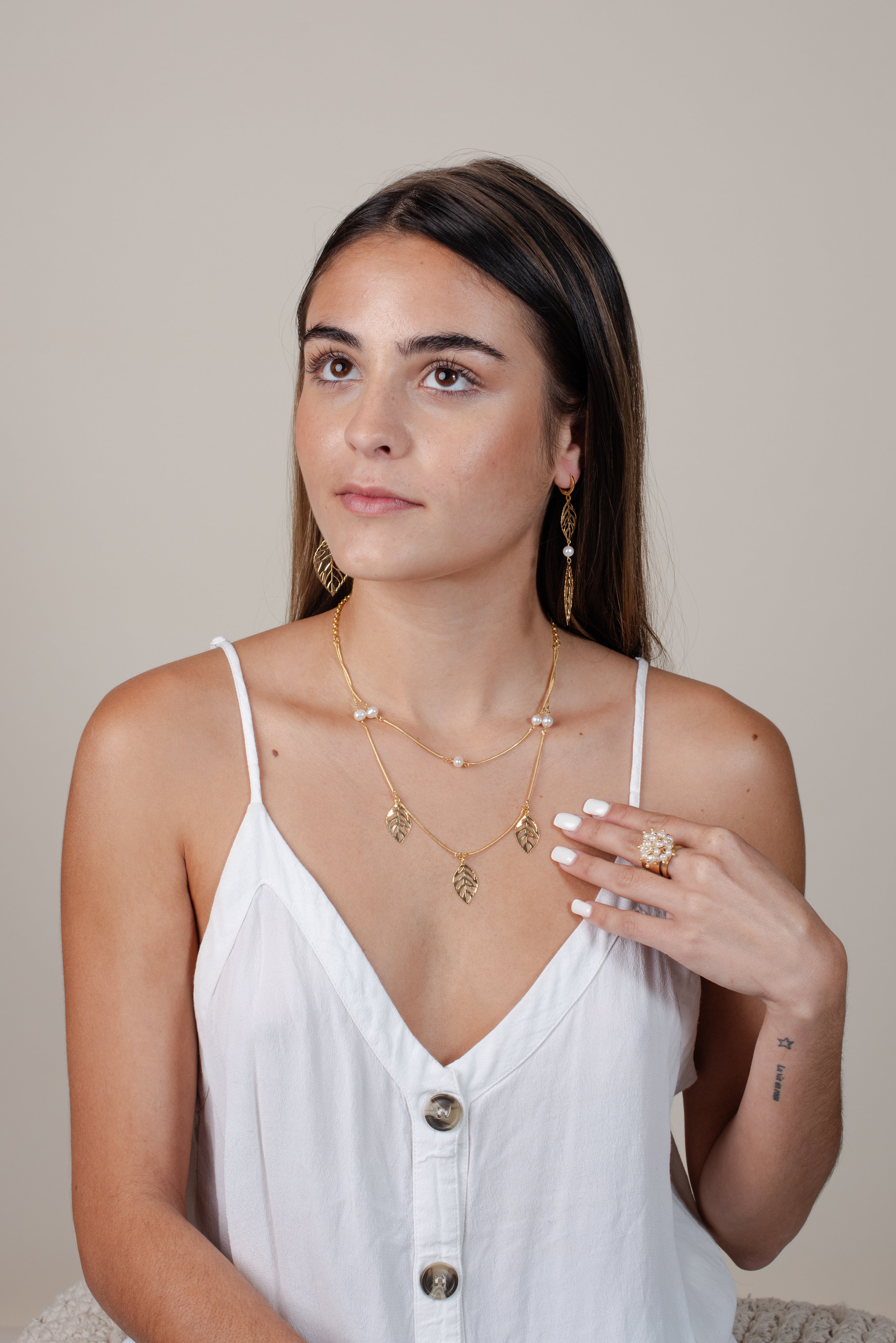 Leaf Double Necklace