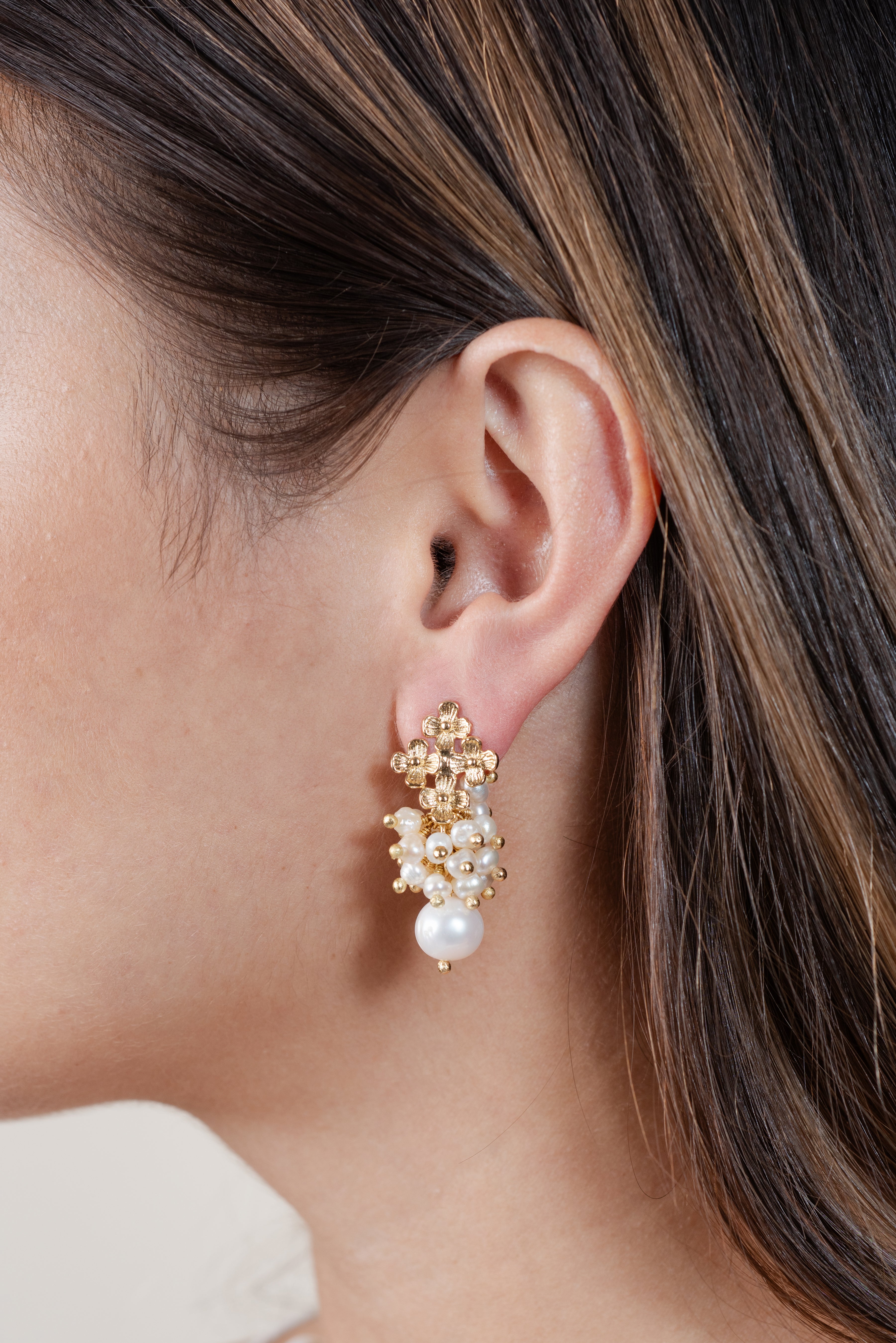 Cluster Flower design Earring