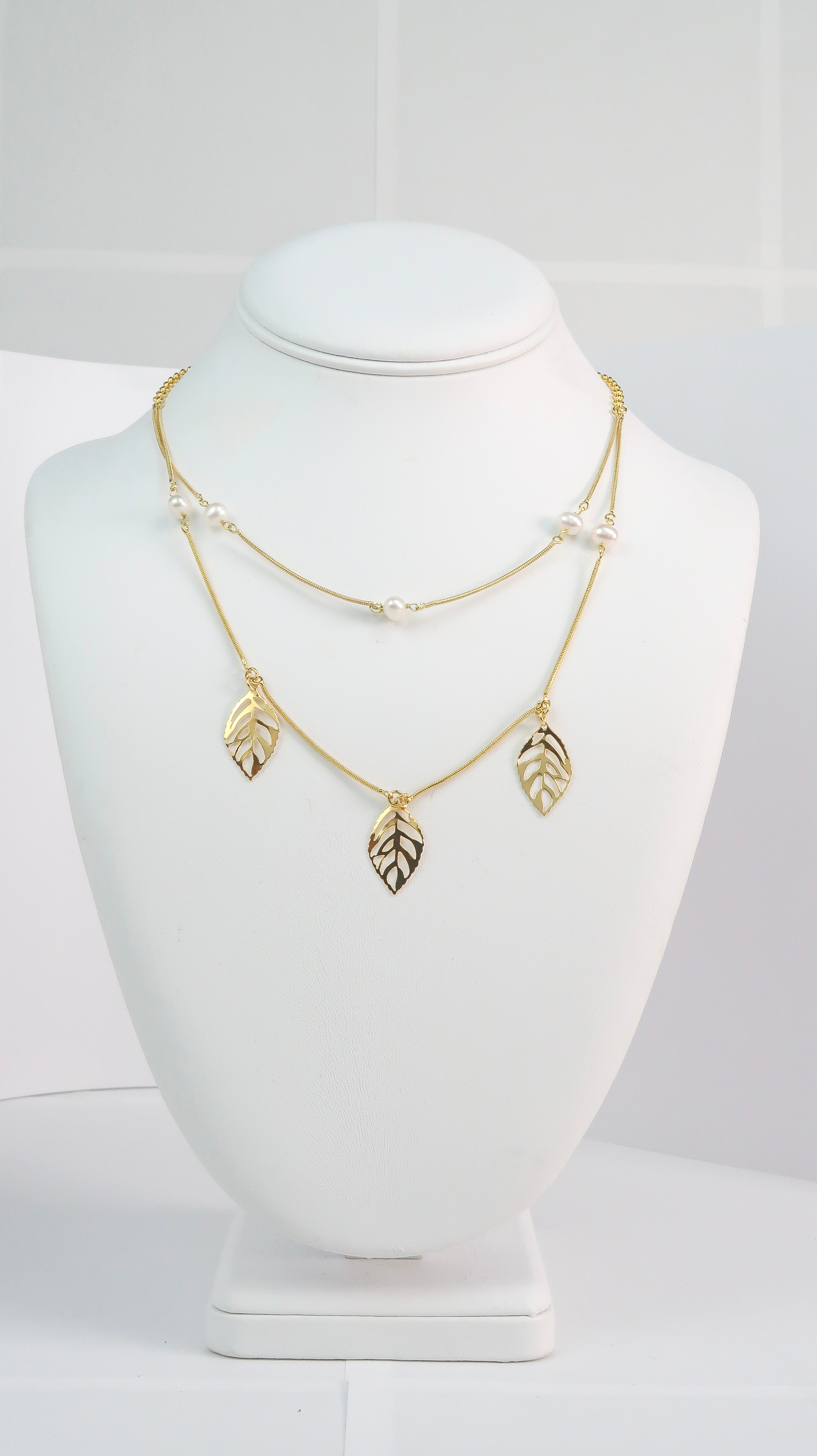 Leaf Double Necklace