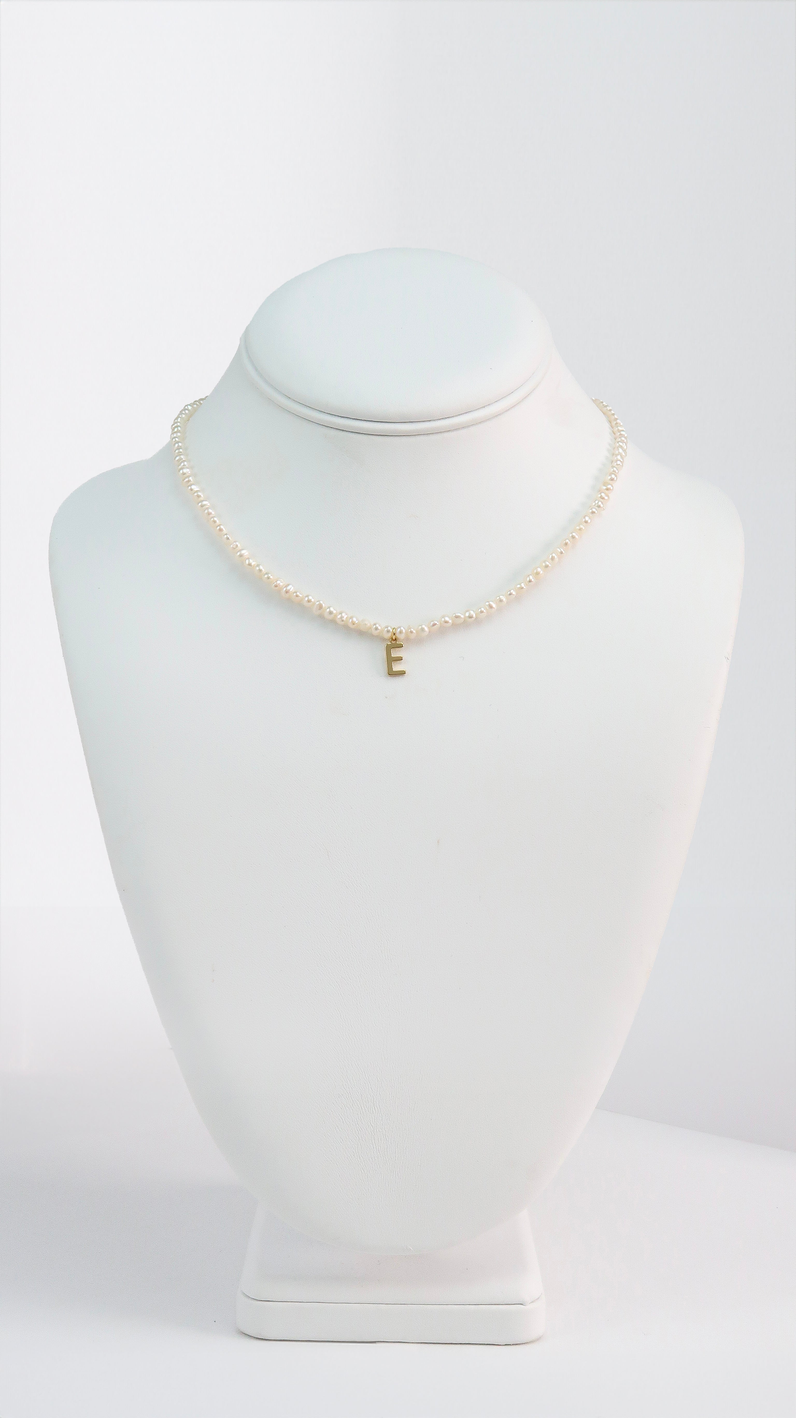 E Necklace with Gold Plated letter