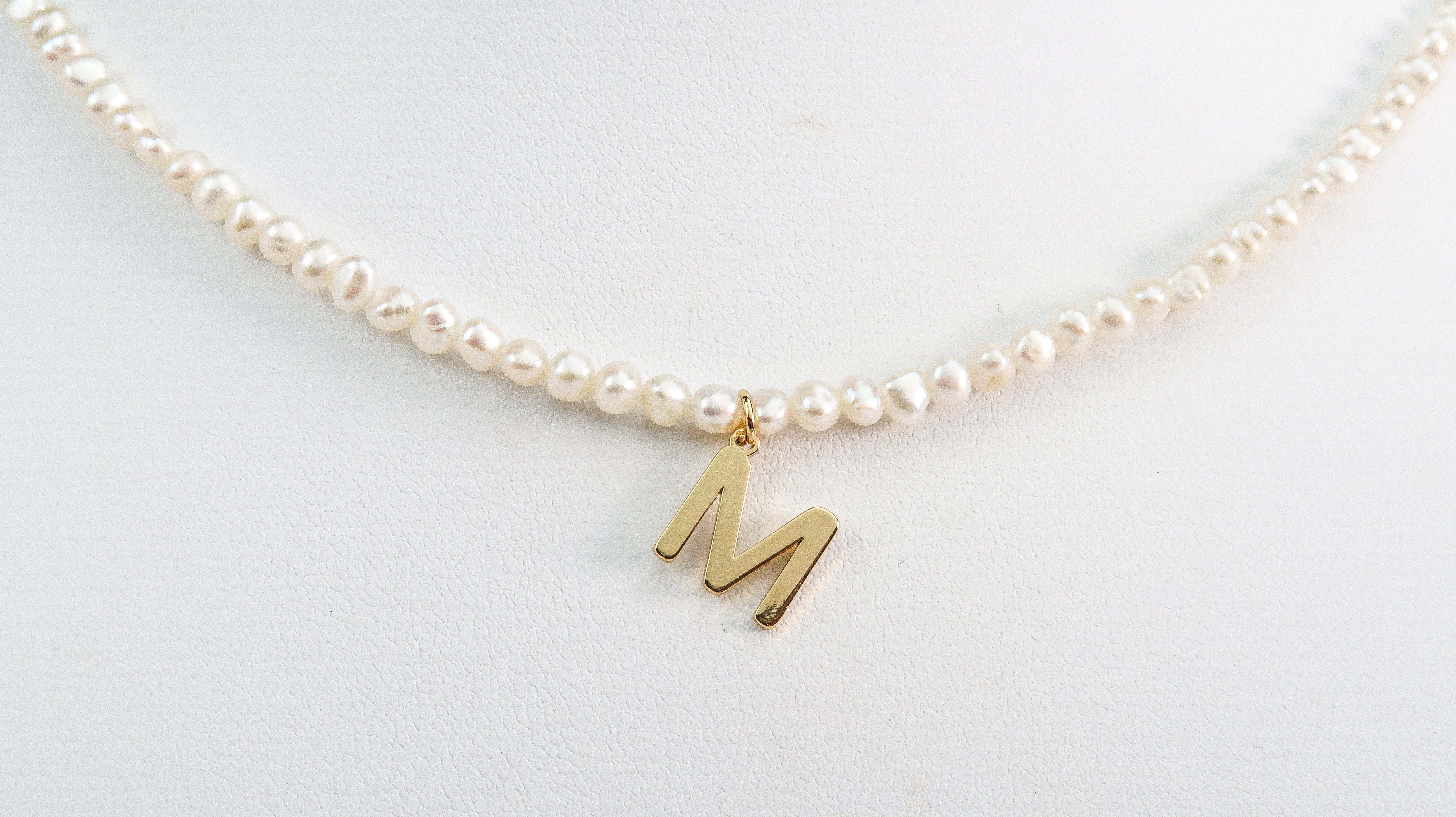 M Necklace with Gold plated Letter