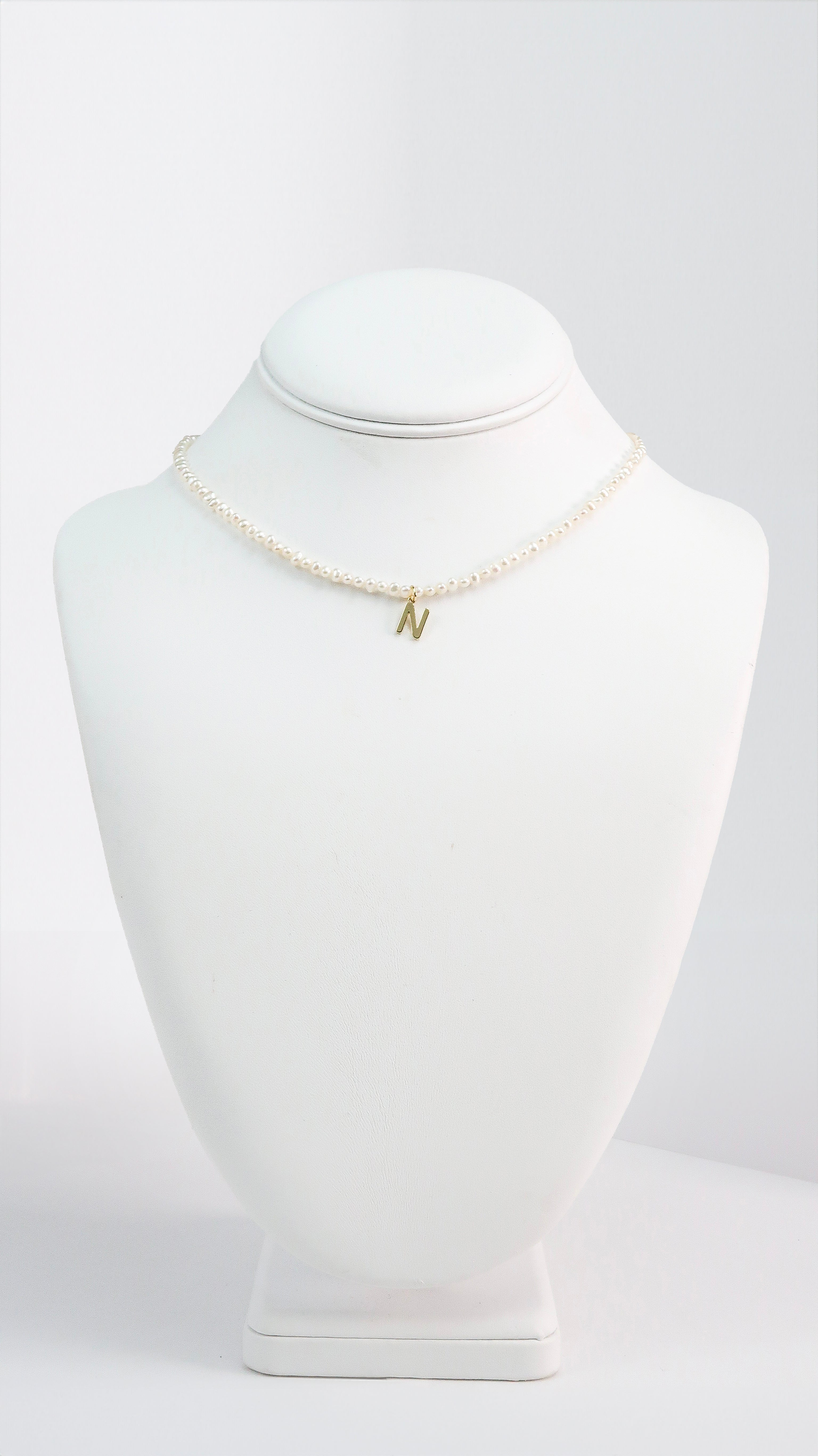 N Necklace with Gold plated letter