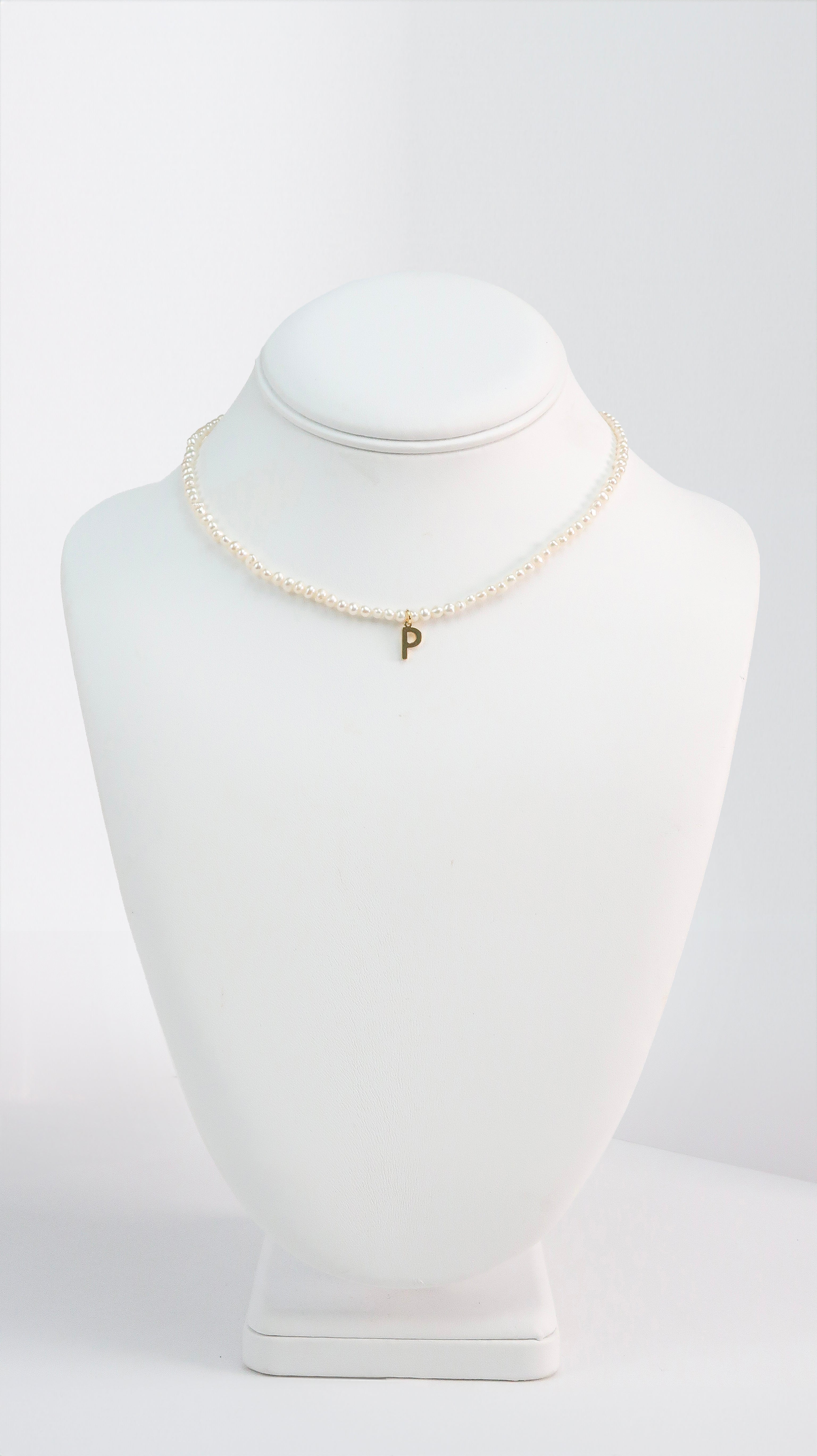 P Necklace with Gold Plated Letter