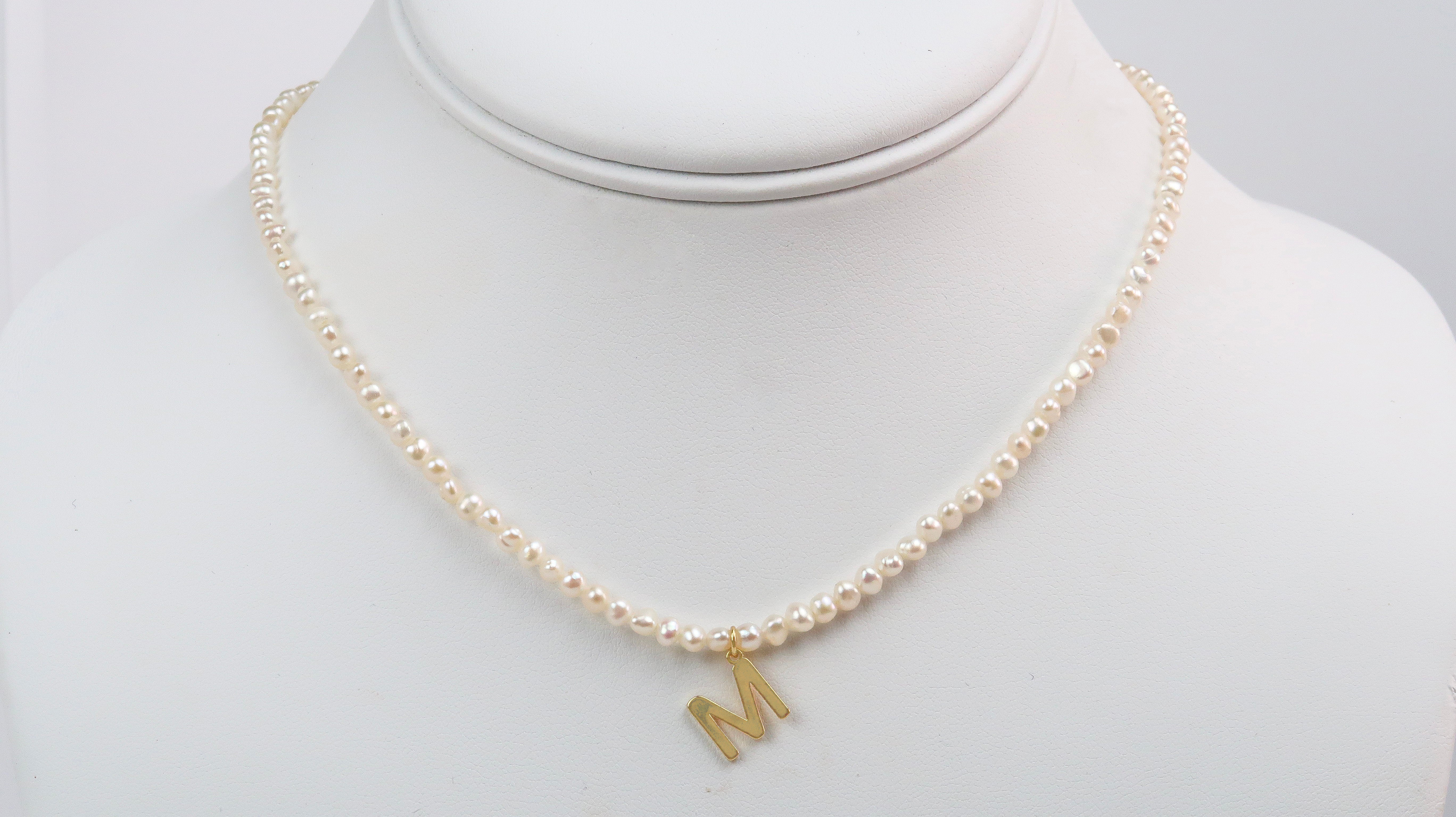 M Necklace with Gold plated Letter