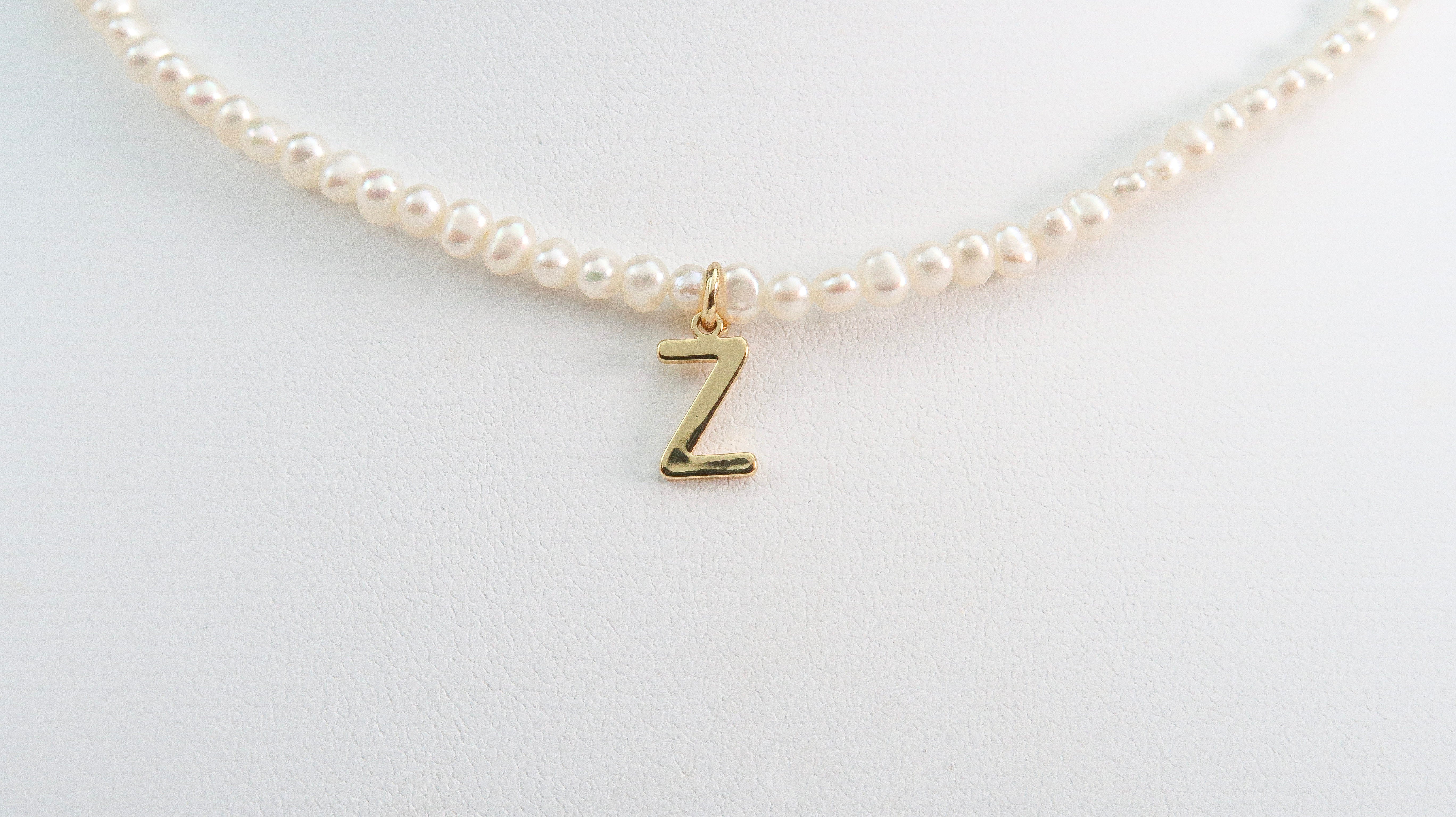 Z Necklace with Gold Plated Letter