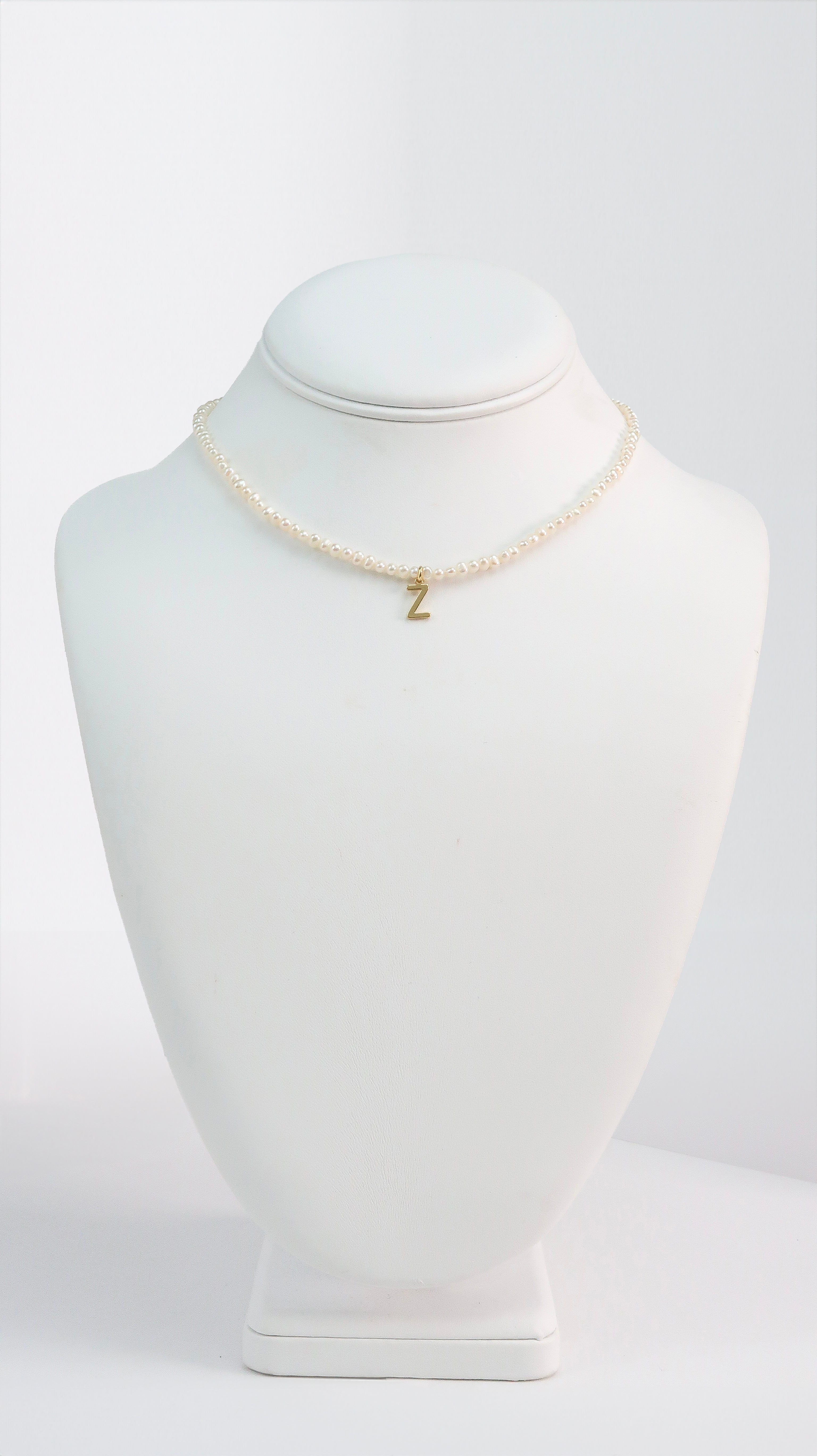 Z Necklace with Gold Plated Letter