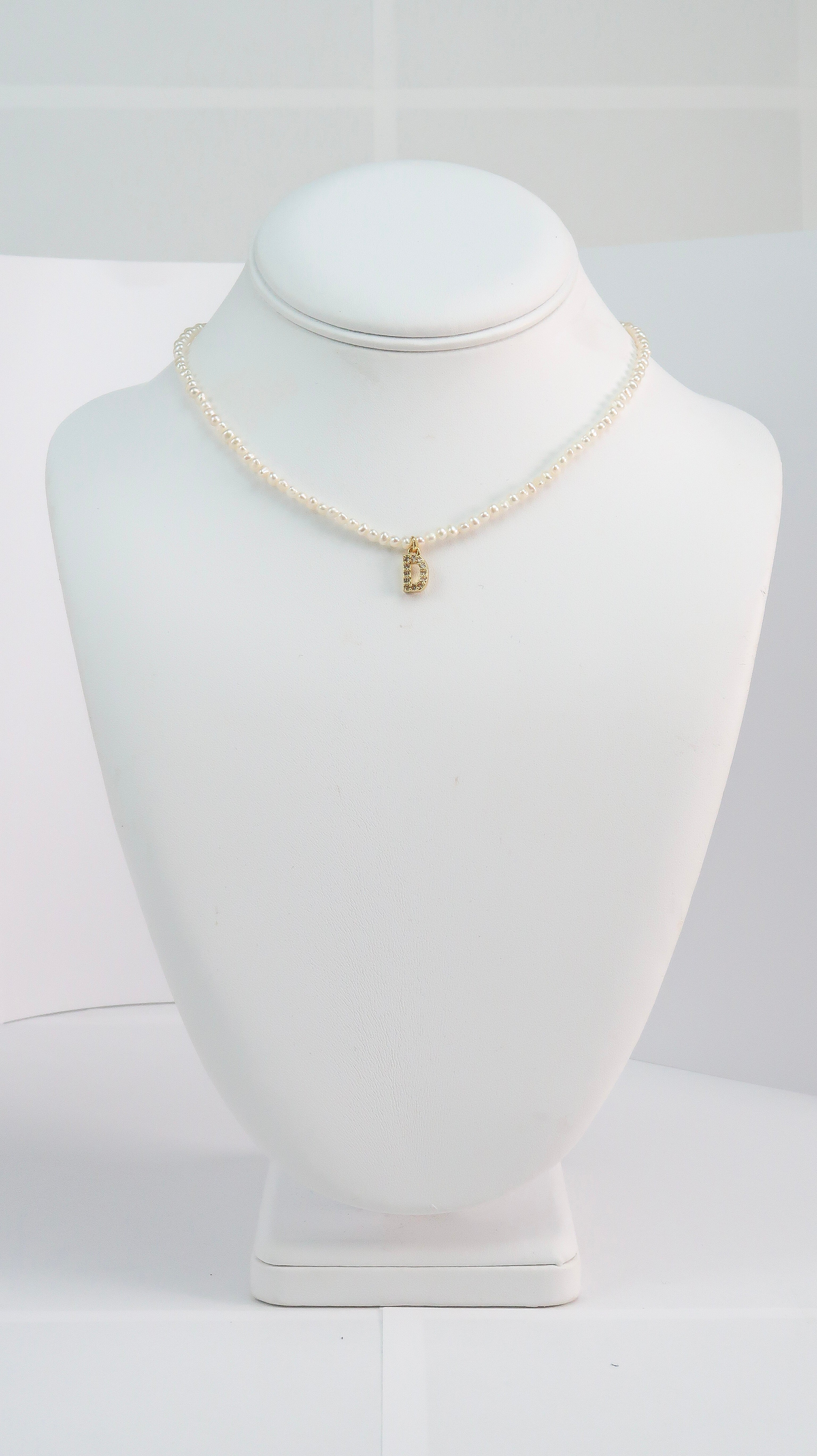 D necklace with Gold Plated Letter